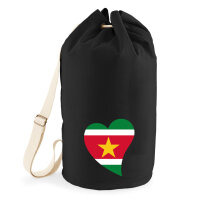 Seesack Surinam Flagge Herz 20 Liter Black