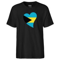 Herren T-Shirt Die Bahamas Flagge Herz