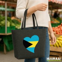 Filzshopper Die Bahamas Flagge Herz, 22 Liter