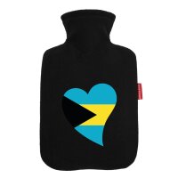 W&auml;rmflasche Die Bahamas Flagge Herz