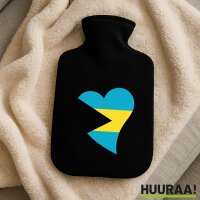 W&auml;rmflasche Die Bahamas Flagge Herz