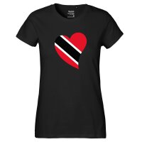 Damen T-Shirt Trinidad und Tobago Flagge Herz