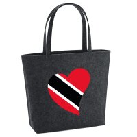 Filzshopper Trinidad und Tobago Flagge Herz, 22 Liter