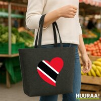 Filzshopper Trinidad und Tobago Flagge Herz, 22 Liter
