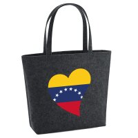 Filzshopper Venezuela Flagge Herz, 22 Liter
