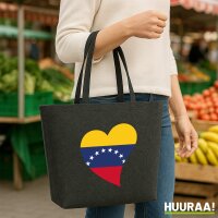 Filzshopper Venezuela Flagge Herz, 22 Liter
