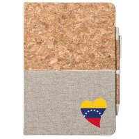 Notizbuch A5 Venezuela Flagge Herz 80 Blatt inkl....
