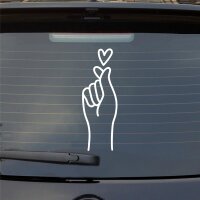 Heckscheibenaufkleber K-POP Finger Heart Fingerherz mit...