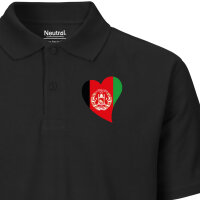 Damen Polo Shirt Afghanistan Flagge Herz