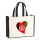 Jutetasche Afghanistan Flagge Herz 21 Liter Black