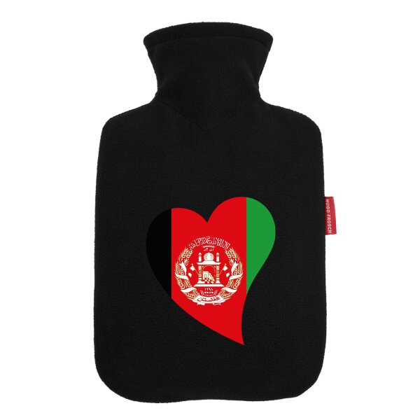 Wärmflasche Afghanistan Flagge Herz