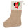 Weihnachtsstrumpf Afghanistan Flagge Herz Beige Jute