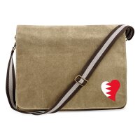 Umh&auml;ngetasche Bahrain Flagge Herz 14 Liter