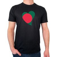 Herren T-Shirt Bangladesch Flagge Herz