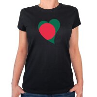 Damen T-Shirt Bangladesch Flagge Herz