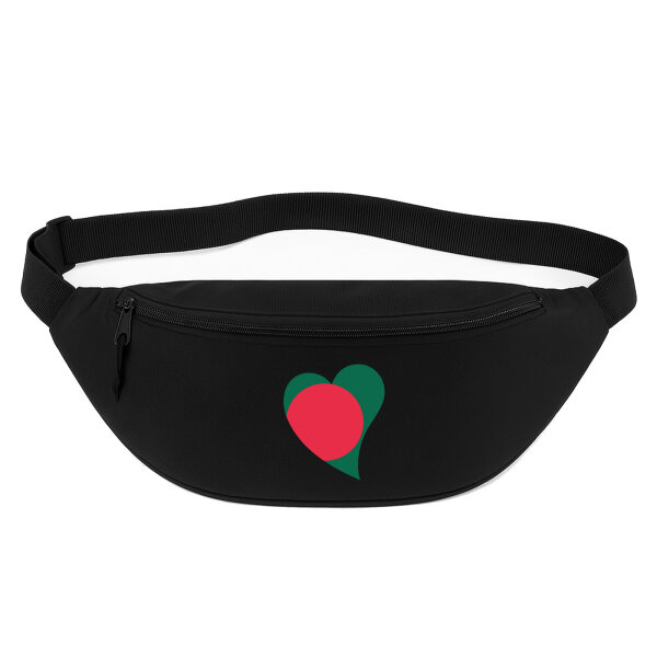 Bauchtasche Bangladesch Flagge Herz 2,5 Liter Black