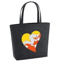 Filzshopper Bhutan Flagge Herz, 22 Liter
