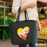 Filzshopper Bhutan Flagge Herz, 22 Liter