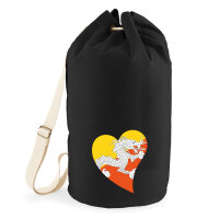 Seesack Bhutan Flagge Herz 20 Liter Black