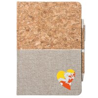Notizbuch A5 Bhutan Flagge Herz 80 Blatt inkl....