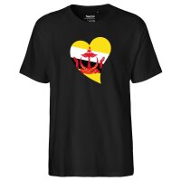 Herren T-Shirt Brunei Flagge Herz
