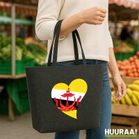 Filzshopper Brunei Flagge Herz, 22 Liter