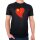 Herren T-Shirt China Flagge Herz