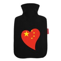 W&auml;rmflasche China Flagge Herz