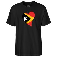 Herren T-Shirt Osttimor Flagge Herz