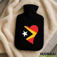 W&auml;rmflasche Osttimor Flagge Herz