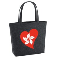 Filzshopper Hongkong Flagge Herz, 22 Liter