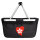 Einkaufskorb faltbar Hongkong Flagge Herz 20 Liter Black