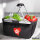 Einkaufskorb faltbar Hongkong Flagge Herz 20 Liter Black