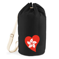 Seesack Hongkong Flagge Herz 20 Liter Black