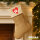 Weihnachtsstrumpf Hongkong Flagge Herz Beige Jute