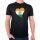 Herren T-Shirt Indien Flagge Herz