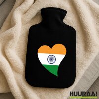 W&auml;rmflasche Indien Flagge Herz