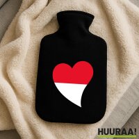 W&auml;rmflasche Indonesien Flagge Herz