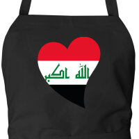 Sch&uuml;rze Irak Flagge Herz