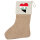 Weihnachtsstrumpf Irak Flagge Herz Beige Jute