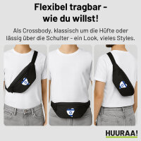 Bauchtasche Israel Flagge Herz 2,5 Liter Black