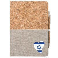 Notizbuch A5 Israel Flagge Herz 80 Blatt inkl....