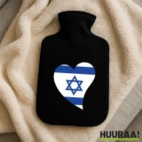 W&auml;rmflasche Israel Flagge Herz