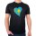 Herren T-Shirt Kasachstan Flagge Herz