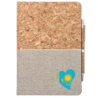 Notizbuch A5 Kasachstan Flagge Herz 80 Blatt inkl....