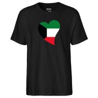 Herren T-Shirt Kuwait Flagge Herz