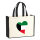 Jutetasche Kuwait Flagge Herz 21 Liter Black