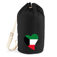 Seesack Kuwait Flagge Herz 20 Liter Black