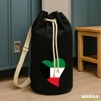 Seesack Kuwait Flagge Herz 20 Liter Black