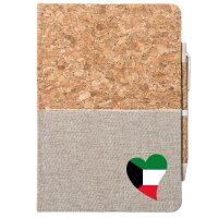 Notizbuch A5 Kuwait Flagge Herz 80 Blatt inkl....